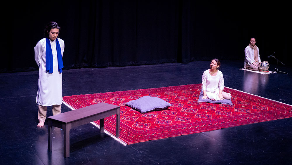 Photo: Jon Cancio. Kristen Oliveiro and Joshua Seow in Hanjo.